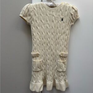 Ralph Lauren Ivory Cable Knit Dress
